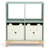 imagebabyGap by Delta Children Brannan Bear Bookcase with Bins BlushSage Green
