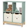 imagebabyGap by Delta Children Brannan Bear Bookcase with Bins BlushSage Green
