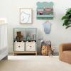 imagebabyGap by Delta Children Brannan Bear Bookcase with Bins BlushSage Green