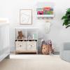 imagebabyGap by Delta Children Brannan Bear Bookcase with Bins BlushWhite