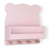 imagebabyGap by Delta Children Brannan Bear Wall Shelf with 4 Hooks BlushBlush