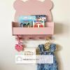 imagebabyGap by Delta Children Brannan Bear Wall Shelf with 4 Hooks BlushBlush