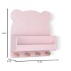 imagebabyGap by Delta Children Brannan Bear Wall Shelf with 4 Hooks BlushBlush