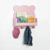 imagebabyGap by Delta Children Brannan Bear Wall Shelf with 4 Hooks BlushBlush