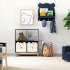 imagebabyGap by Delta Children Brannan Bear Wall Shelf with 4 Hooks BlushNavy