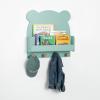 imagebabyGap by Delta Children Brannan Bear Wall Shelf with 4 Hooks BlushSage Green