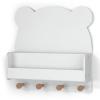 imagebabyGap by Delta Children Brannan Bear Wall Shelf with 4 Hooks BlushWhite
