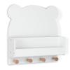 imagebabyGap by Delta Children Brannan Bear Wall Shelf with 4 Hooks BlushWhite