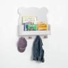 imagebabyGap by Delta Children Brannan Bear Wall Shelf with 4 Hooks BlushWhite