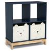 imagebabyGap by Delta Children Brannan Bear Bookcase with Bins BlushNavy