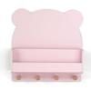 imagebabyGap by Delta Children Brannan Bear Wall Shelf with 4 Hooks BlushBlush