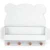 imagebabyGap by Delta Children Brannan Bear Wall Shelf with 4 Hooks BlushWhite