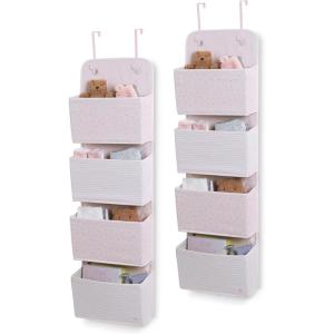 imageDelta Children GAP babyGap 2Pack Over the Door Storage Organizer with 4 Pockets TanPink