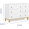 imageGAP babyGap Legacy 6 Drawer Dresser with Leather Pulls and Interlocking Drawers  Greenguard Gold Certified Bianca WhiteNaturalBianca WhiteNatural