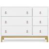 imageGAP babyGap Legacy 6 Drawer Dresser with Leather Pulls and Interlocking Drawers  Greenguard Gold Certified Bianca WhiteNaturalBianca WhiteNatural