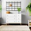 imageGAP babyGap Legacy 6 Drawer Dresser with Leather Pulls and Interlocking Drawers  Greenguard Gold Certified Bianca WhiteNaturalBianca WhiteNatural