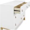 imageGAP babyGap Legacy 6 Drawer Dresser with Leather Pulls and Interlocking Drawers  Greenguard Gold Certified Bianca WhiteNaturalBianca WhiteNatural