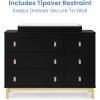 imageGAP babyGap Legacy 6 Drawer Dresser with Leather Pulls and Interlocking Drawers  Greenguard Gold Certified Bianca WhiteNaturalEbonyNatural