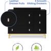imageGAP babyGap Legacy 6 Drawer Dresser with Leather Pulls and Interlocking Drawers  Greenguard Gold Certified Bianca WhiteNaturalEbonyNatural