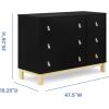 imageGAP babyGap Legacy 6 Drawer Dresser with Leather Pulls and Interlocking Drawers  Greenguard Gold Certified Bianca WhiteNaturalEbonyNatural