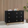 imageGAP babyGap Legacy 6 Drawer Dresser with Leather Pulls and Interlocking Drawers  Greenguard Gold Certified Bianca WhiteNaturalEbonyNatural