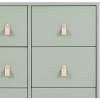 imageGAP babyGap Legacy 6 Drawer Dresser with Leather Pulls and Interlocking Drawers  Greenguard Gold Certified Bianca WhiteNaturalSage Green WNatural
