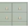 imageGAP babyGap Legacy 6 Drawer Dresser with Leather Pulls and Interlocking Drawers  Greenguard Gold Certified Bianca WhiteNaturalSage Green WNatural