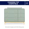 imageGAP babyGap Legacy 6 Drawer Dresser with Leather Pulls and Interlocking Drawers  Greenguard Gold Certified Bianca WhiteNaturalSage Green WNatural