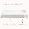 imageDelta Children Crib and Changer Changing Pad and Plush Cover  Works with Crib and Changers  Machine Washable Cover Waterproof White