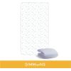 imageSimmons Kids Quiet Nights Breathable 4inch Mini Crib Mattress with RemovableMachine Washable Cover  GREENGUARD Gold  Waterproof  Sustainably Sourced Core Fiber Core BlueBlue Mini Crib Mattress
