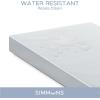 imageSimmons Kids Quiet Nights Breathable 4inch Mini Crib Mattress with RemovableMachine Washable Cover  GREENGUARD Gold  Waterproof  Sustainably Sourced Core Fiber Core BlueBlue Mini Crib Mattress