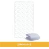 imageSimmons Kids Quiet Nights Breathable 4inch Mini Crib Mattress with RemovableMachine Washable Cover  GREENGUARD Gold  Waterproof  Sustainably Sourced Core Fiber Core BlueFull Size Crib Mattress