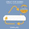 imageSimmons Kids Quiet Nights Breathable 4inch Mini Crib Mattress with RemovableMachine Washable Cover  GREENGUARD Gold  Waterproof  Sustainably Sourced Core Fiber Core BlueWhiteBlue Mini Crib Mattress