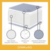 imageSimmons Kids Quiet Nights Breathable 4inch Mini Crib Mattress with RemovableMachine Washable Cover  GREENGUARD Gold  Waterproof  Sustainably Sourced Core Fiber Core BlueFull Size Crib Mattress