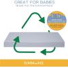 imageSimmons Kids Quiet Nights Breathable 4inch Mini Crib Mattress with RemovableMachine Washable Cover  GREENGUARD Gold  Waterproof  Sustainably Sourced Core Fiber Core BlueFull Size Crib Mattress