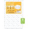 imageSimmons Kids Quiet Nights Breathable 4inch Mini Crib Mattress with RemovableMachine Washable Cover  GREENGUARD Gold  Waterproof  Sustainably Sourced Core Fiber Core BlueWhiteBlue Mini Crib Mattress