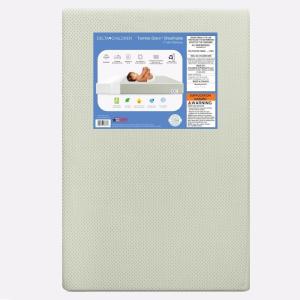 imageDelta Children Twinkle Stars Breathable 4inch Mini Crib Mattress with RemovableMachine Washable Cover  GREENGUARD Gold  Waterproof  Sustainably Sourced Core Fiber Core GreenGreen