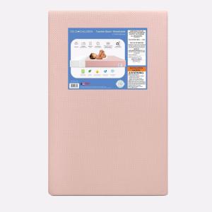 imageDelta Children Twinkle Stars Breathable 4inch Mini Crib Mattress with RemovableMachine Washable Cover  GREENGUARD Gold  Waterproof  Sustainably Sourced Core Fiber Core GreenPink