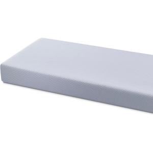 imageSimmons Kids Quiet Nights Breathable 4inch Mini Crib Mattress with RemovableMachine Washable Cover  GREENGUARD Gold  Waterproof  Sustainably Sourced Core Fiber Core BlueBlue Mini Crib Mattress