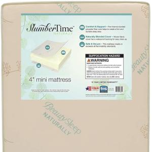 imageSimmons Kids SlumberTime Naturally 4Inch Mini Crib Mattress1 Count Pack of 1