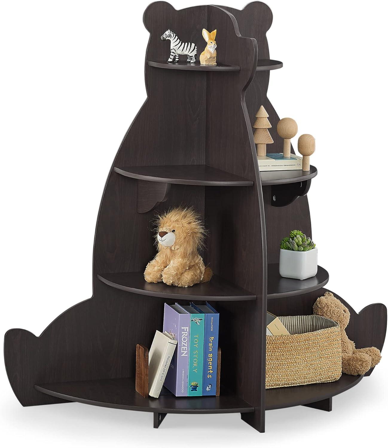 imageDelta Children Bear Bookcase  Greenguard Gold Certified Crafted WalnutBear