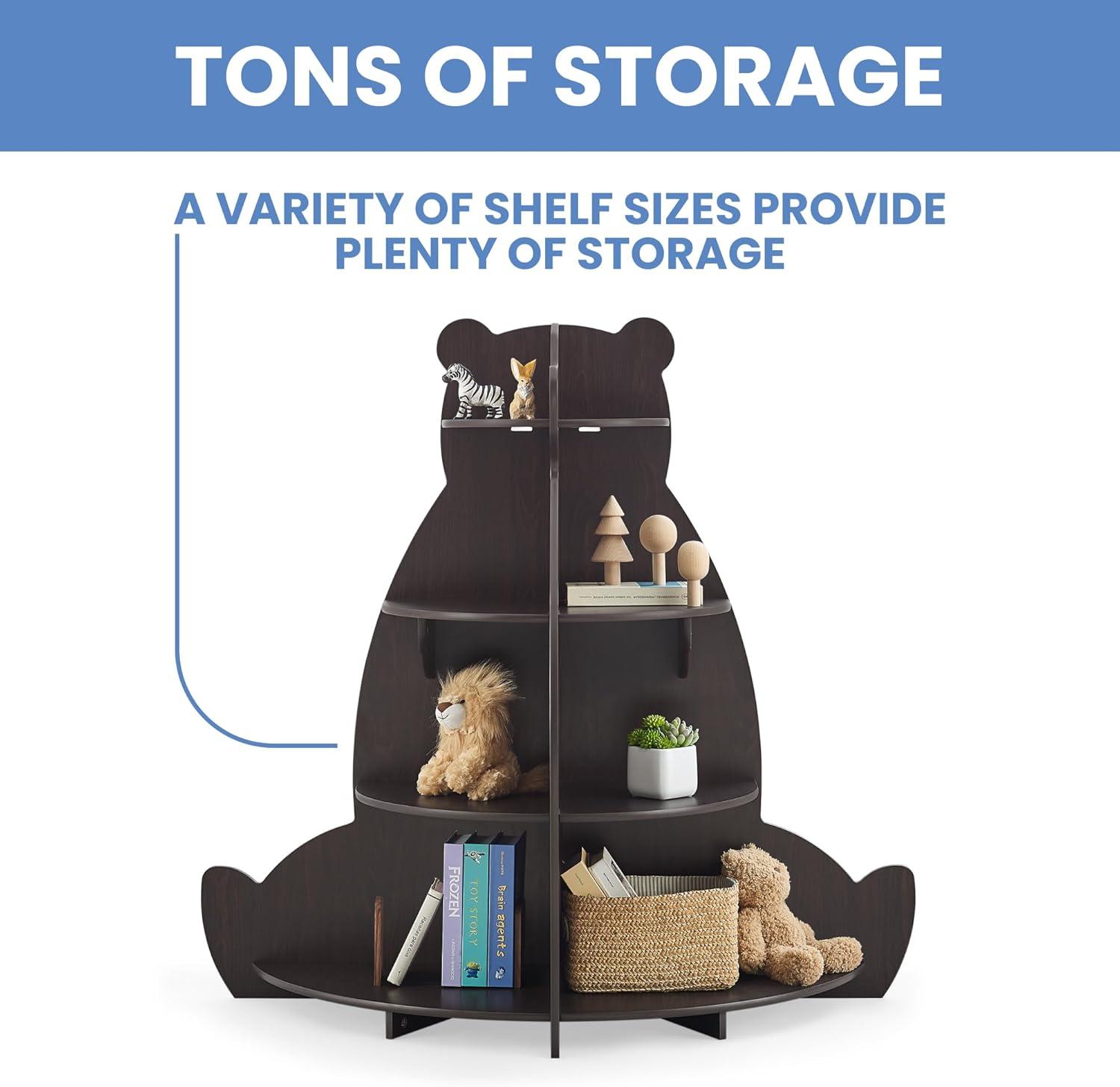 imageDelta Children Bear Bookcase  Greenguard Gold Certified Crafted WalnutBear