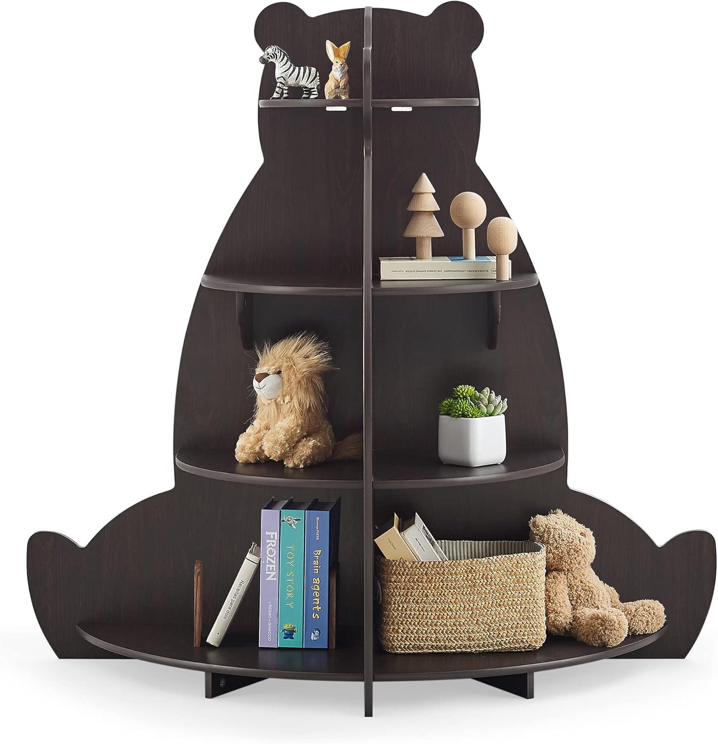 imageDelta Children Bear Bookcase  Greenguard Gold Certified Crafted WalnutBear
