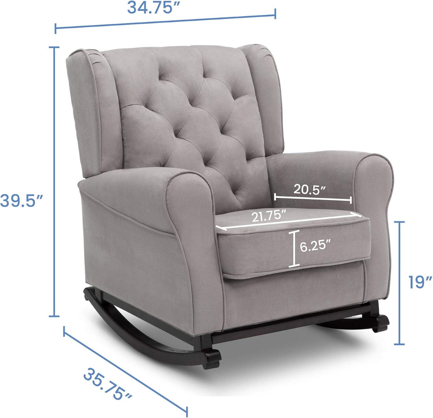 imageDelta Children Emma Upholstered Rocking ChairWood Dove GreyDove Grey