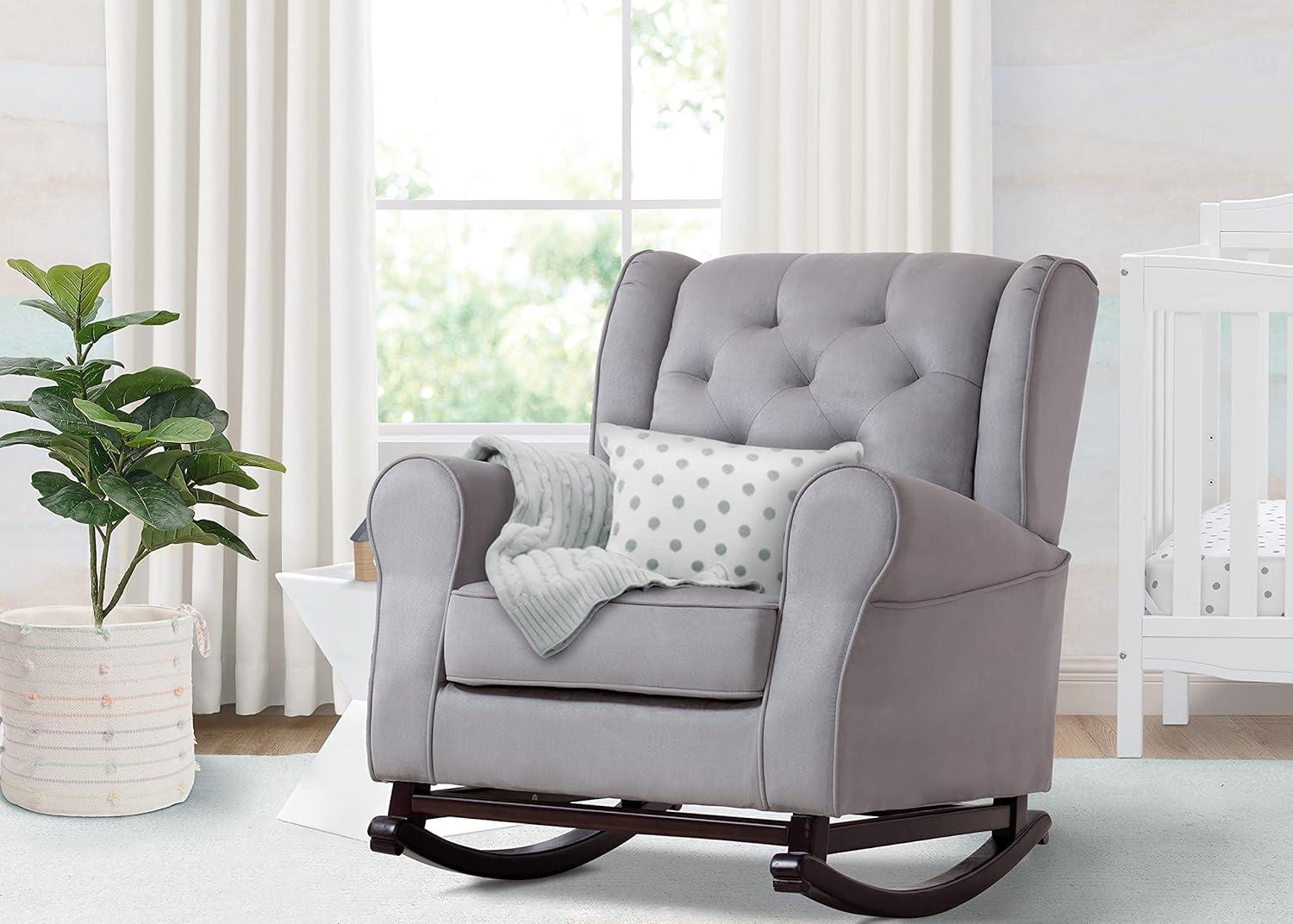 imageDelta Children Emma Upholstered Rocking ChairWood Dove GreyDove Grey