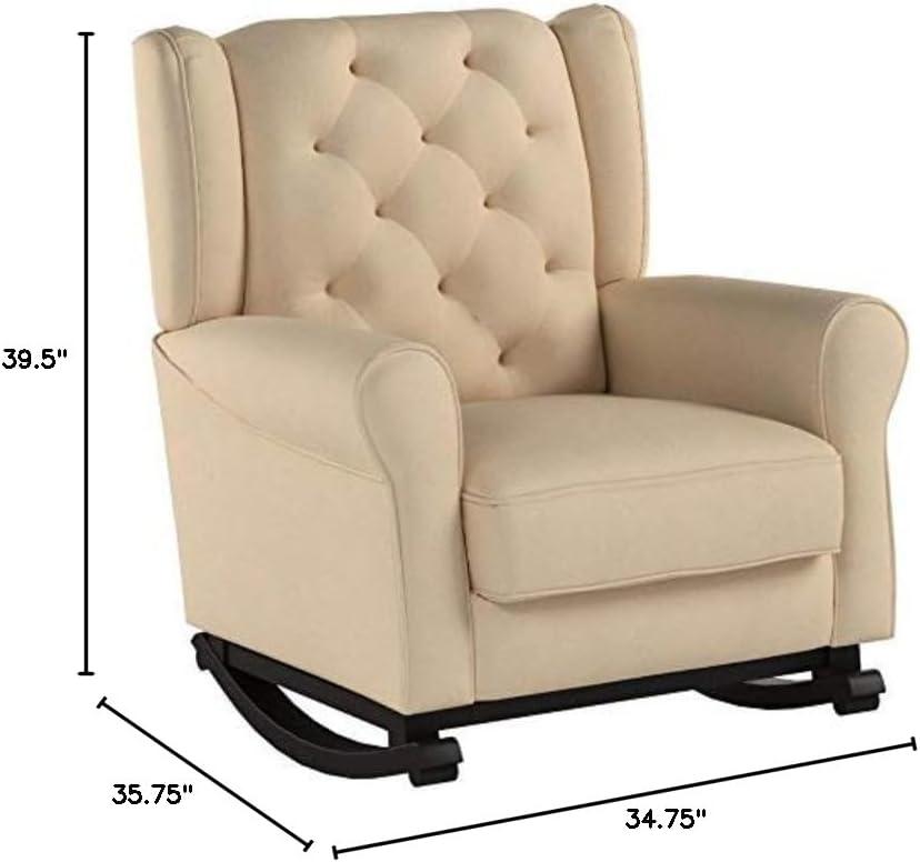 imageDelta Children Emma Upholstered Rocking ChairWood Dove GreyEcru