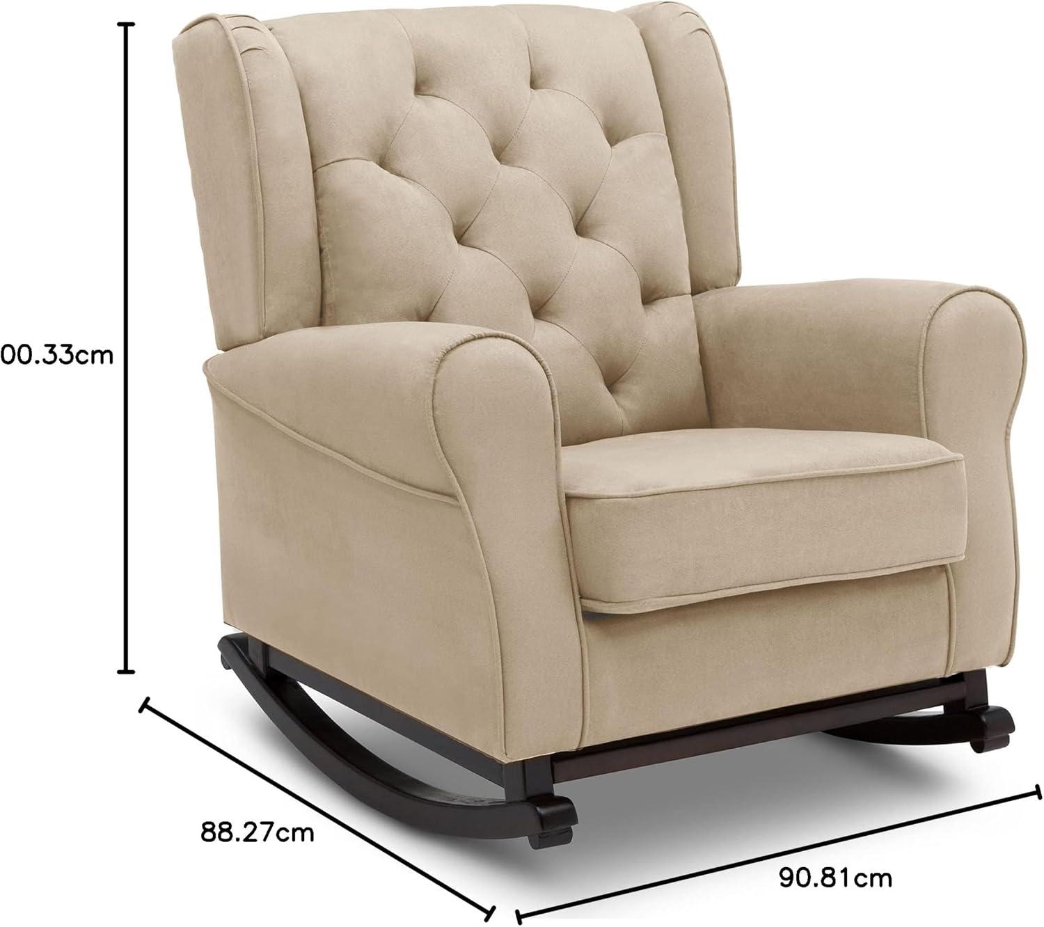 imageDelta Children Emma Upholstered Rocking ChairWood Dove GreyEcru