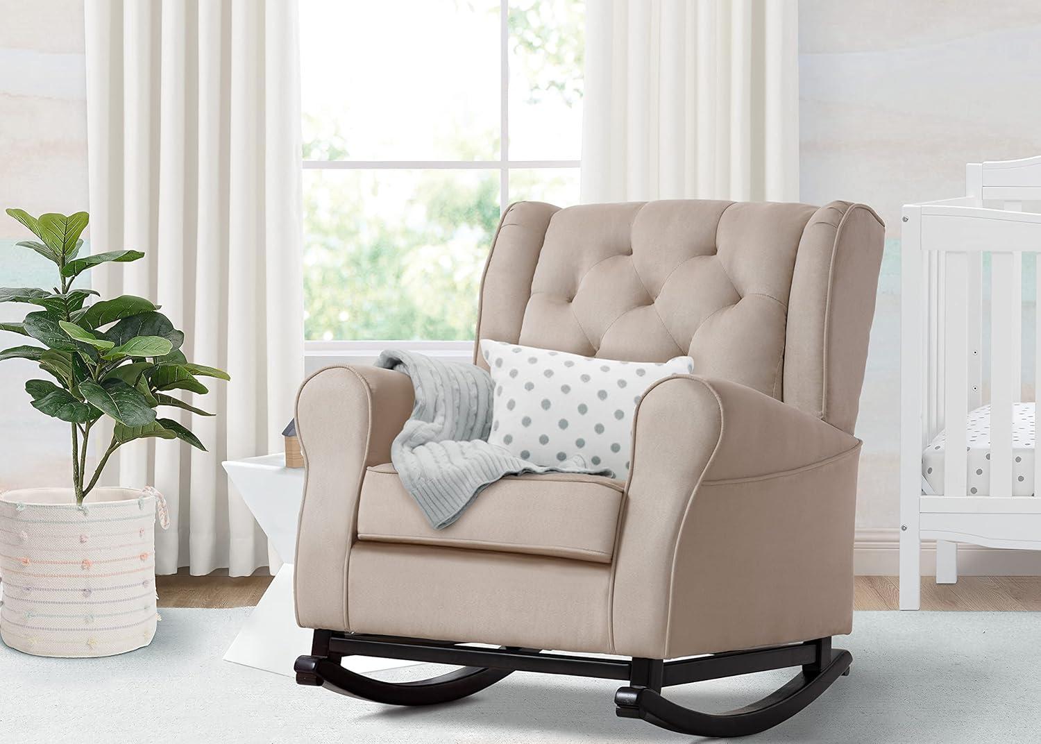 imageDelta Children Emma Upholstered Rocking ChairWood Dove GreyEcru