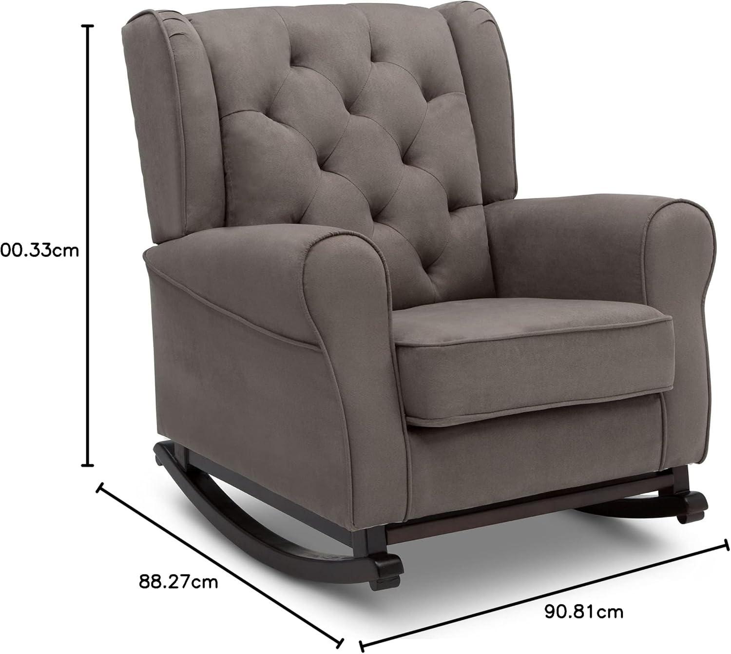imageDelta Children Emma Upholstered Rocking ChairWood Dove GreyGraphite