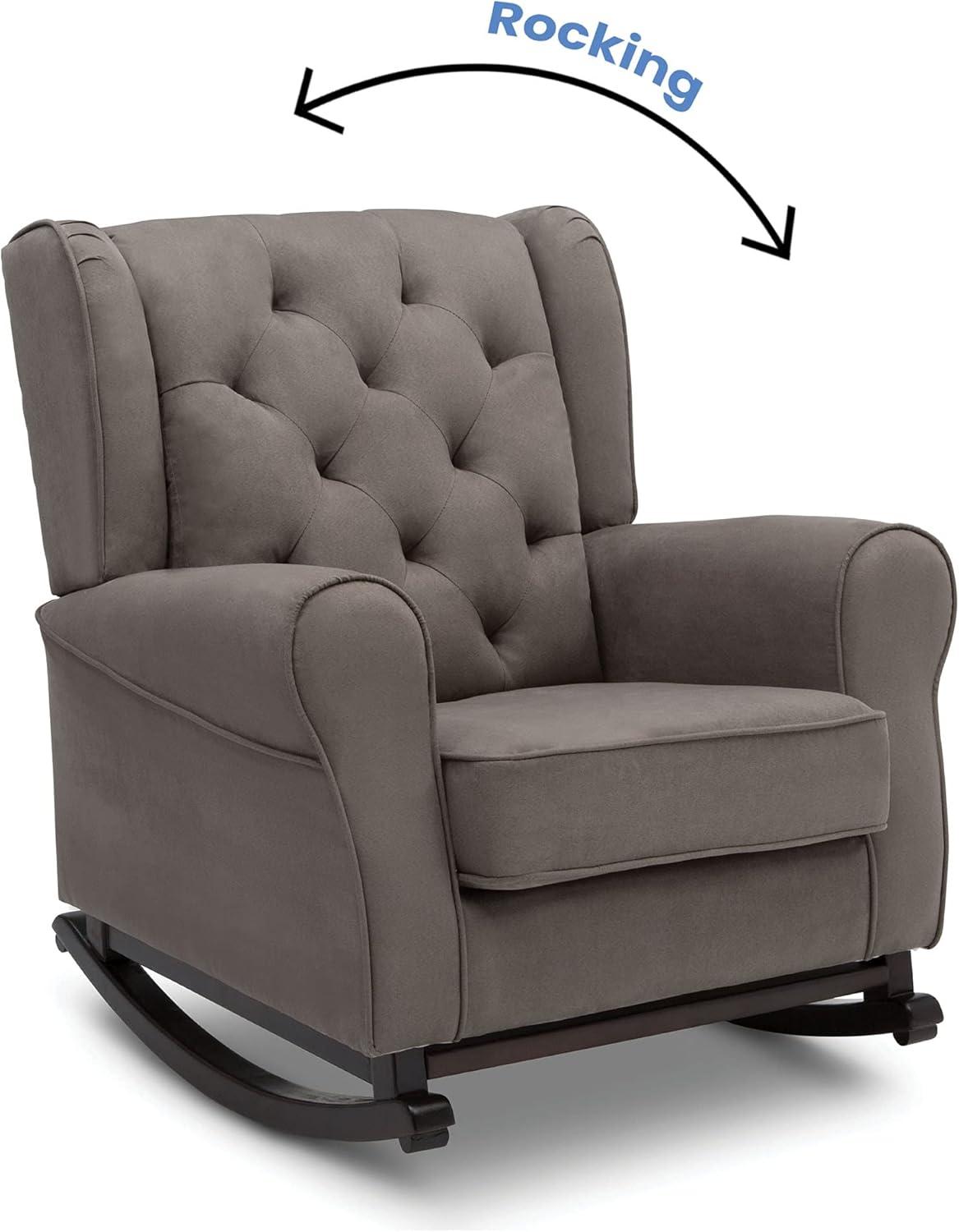 imageDelta Children Emma Upholstered Rocking ChairWood Dove GreyGraphite